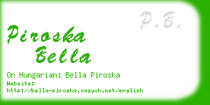 piroska bella business card